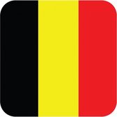 45x Bierviltjes Belgische vlag vierkant - Belgie feestartikelen - Landen decoratie