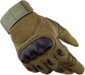 Motorhandschoenen, mannen volledige vinger motorhandschoenen touchscreen-ATV-motorcross racehandschoenen (legergroen, L)