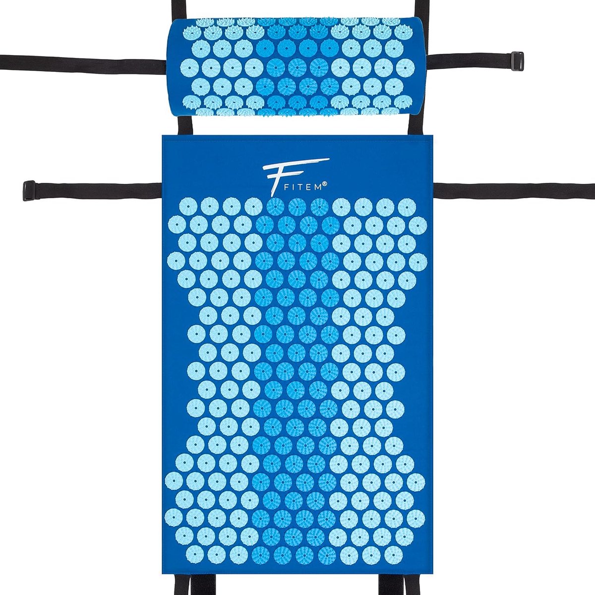 Goedkoopste Acupressuurmat met kussen - massage - verlicht rug- en nekpijn - ischias - ontspanning en vermindert slapeloosheid (blauw