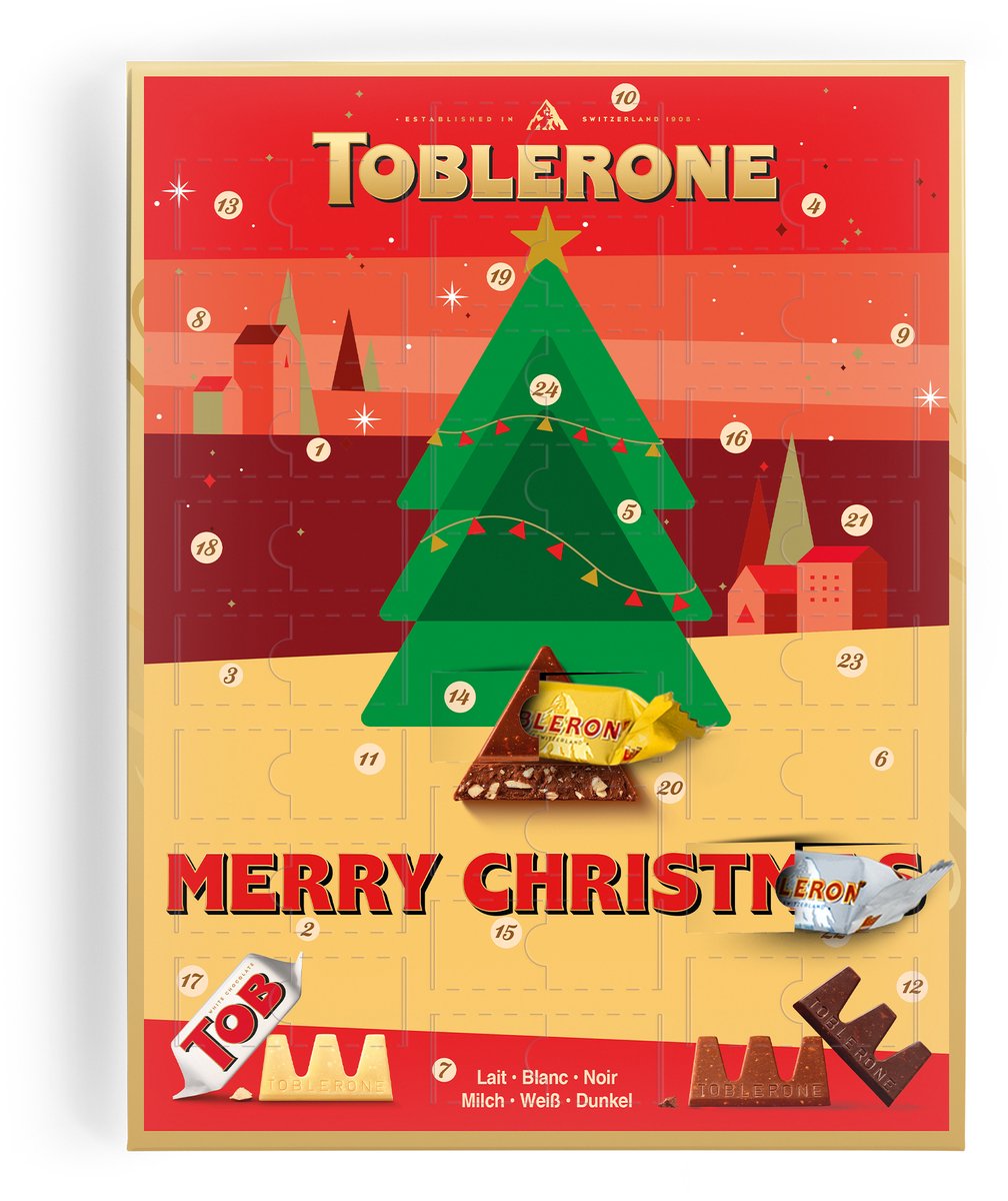 Calendrier de l'Avent Toblerone - Calendrier de l'Avent 2022 - 24 Délicieux  Chocolats