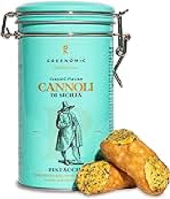 Foto: Bella vita cannoli di sicilia fleur de sel e caramel cannoli italiaanse koekjes geschenk verjaardagskado kerstkado 