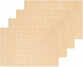 Set van 4x stuks placemats naturel bamboe 45 x 30 cm - Tafel onderleggers