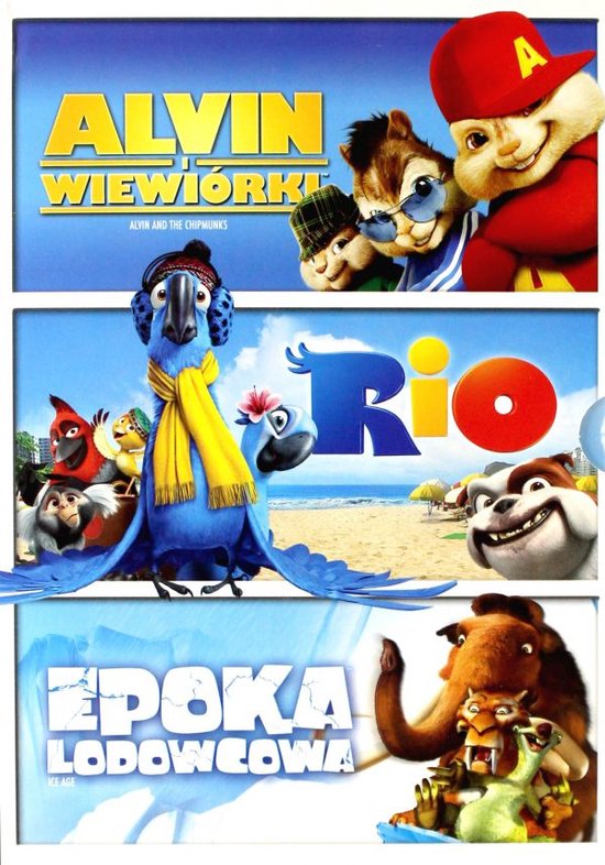 Trio z Rio: Epoka lodowcowa / Rio / Alvin i wiewiórki [3DVD]