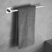 Porte-serviettes sans perçage, porte-serviettes à un bras à coller, 35 cm, porte-serviettes, à un bras, porte-serviettes, acier inoxydable brossé, porte-serviettes de bain pour salle de bain et cuisine