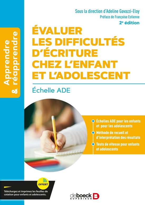 Évaluer les difficultés d’écriture chez l’enfant et l'adolescent (ebook — free download