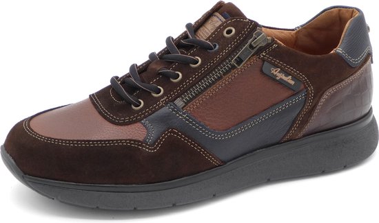 Australian Heren Sneaker Dokota - 15.1642.01-T5X Cognac/Blauw/Bruin - Wijdte H - Maat 43