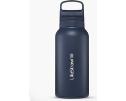 LifeStraw waterfilterfles Go 2.0 RVS Aegean Sea Blue geïsoleerd 1 liter - Blauw