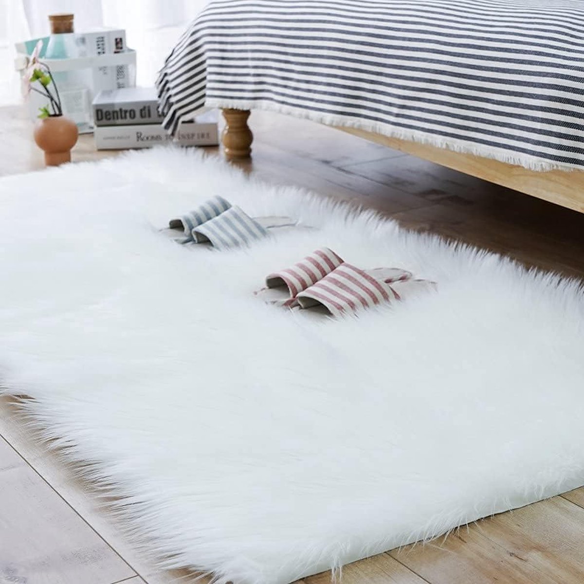 Tapis moelleux en fausse peau de mouton de qualité supérieure pour