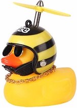 Lucky Duck - Lucky-Bee  - Stoere Eend met helm, zonnebril en ketting
