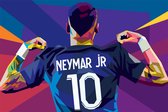 Neymar Poster | Poster Neymar Jr. | Neymar da Silva Santos Júnior Poster | Voetbalposter | PSG | Paris Saint Germain | Pop Poster | Wanddecoratie | Muurposter | 91x61cm | Geschikt om in te lijsten