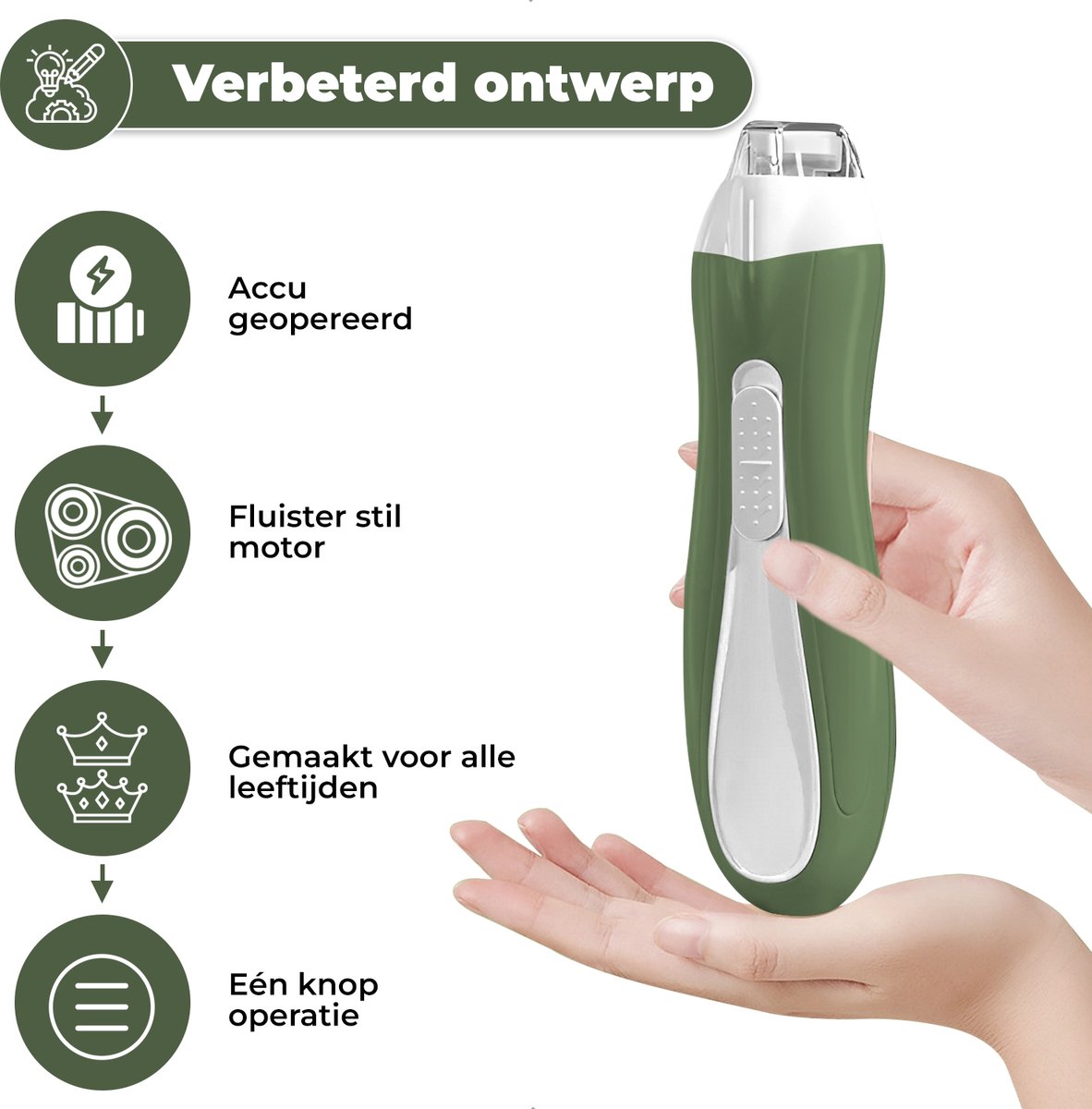 Luxegoed - Nagelvijl set - Nagel vijl set - Electrische Baby Nagel Vijl - Veilig nagels verzorgen met LED licht voor baby, peuter, kinderen en volwassenen - met 6 verschillende vijlen en verstelbare snelheden — cadeau in Verzorging - foto 8