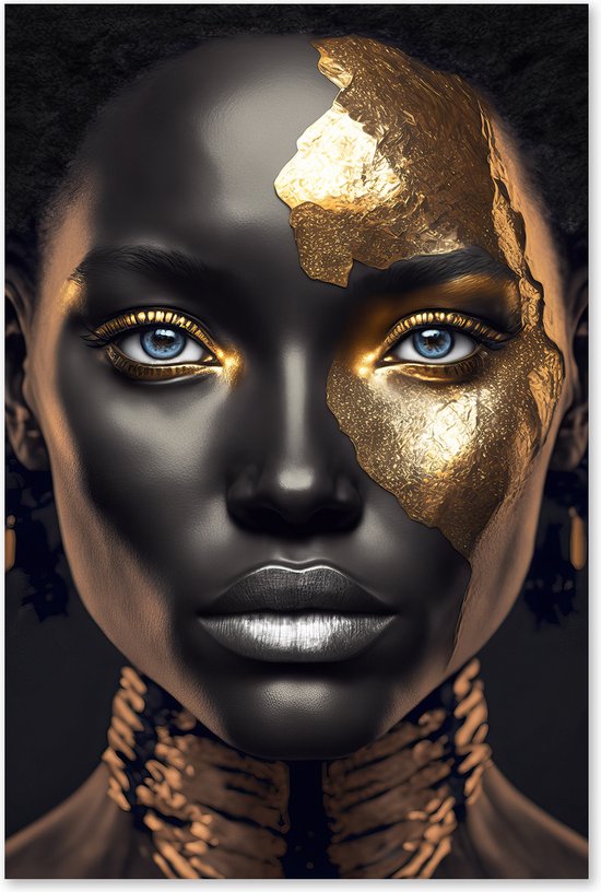 Graphic Message - Impression sur Aluminium Dibond - Portrait Femme - Salon - Coloré - Amérique du Amérique