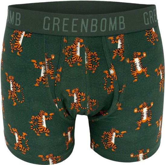 GreenBomb - boxershort tijgers - groen