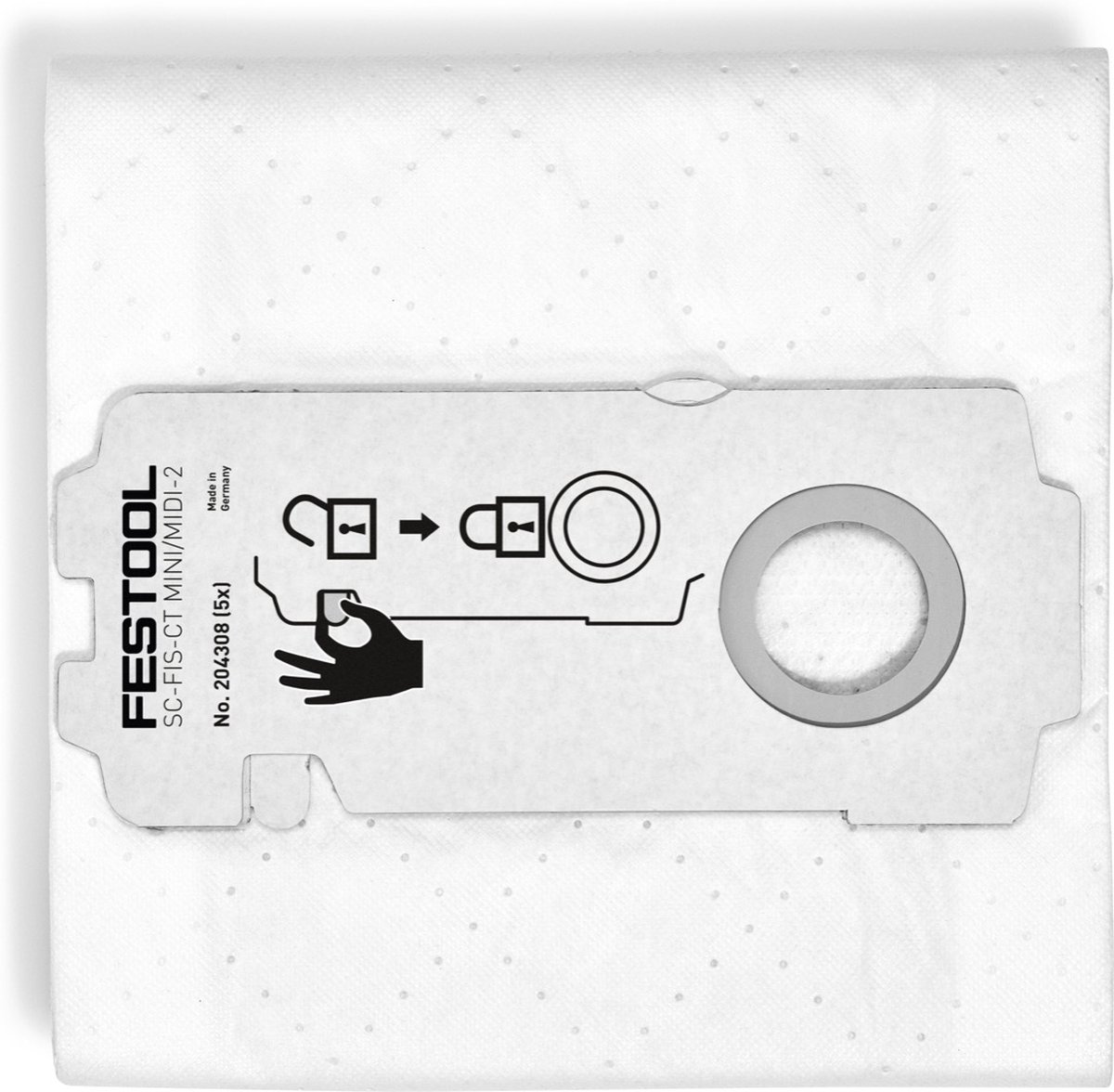 Festool SELFCLEAN filterzak SC-FIS-CT MINI/MIDI-2/10 ( 204308 ) voor CT MINI en CT MIDI vanaf bouwjaar 2019 10 stuks