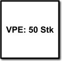 Une feuille avec le texte "VPE: 50 Stk".