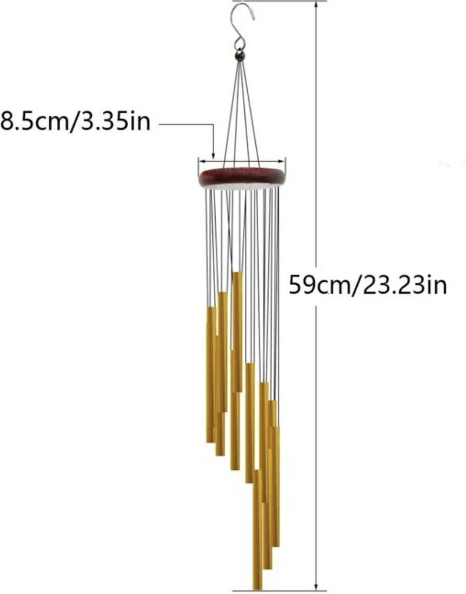 Carillon en métal doré 