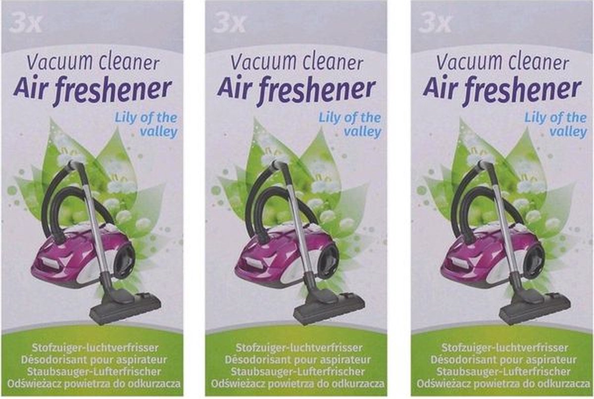 Stofzuiger Luchtverfrisser Lily of the Valley - Set van 9 - 3 doosjes - voor de stofzuiger - Scented bags for Vacuum Cleaner