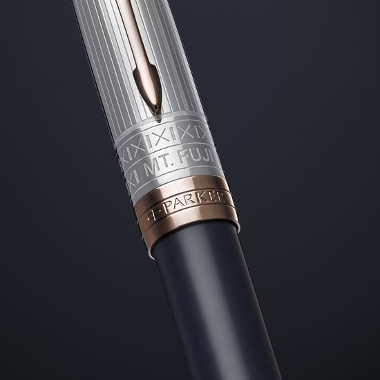 Stylo Plume Parker Sonnet En Laque Noire - Plume En Or 18 Ct, Finition Platine - Occasion