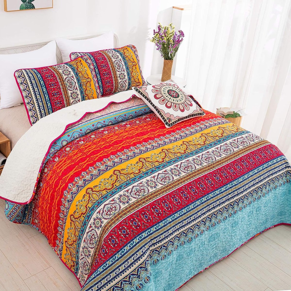220 x 240 cm style bohème couverture en microfibre pour lit couvre-lit  double indien