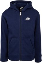 Nike kids Club Fleece Sweatshirt Met Volledige Rits Midnight Navy - 4-5 jaar - Kinderen