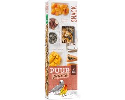 Witte Molen - Vogelsnack - Vogel - Puur Pauze Sticks Papegaai Papaja & Kokos 140gr - Tray - 2st