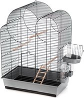 Bol.com Duvo+ Vogelkooi Eliza - Grijs/Zwart - 54 x 34 x 75cm aanbieding