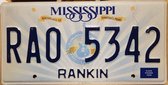 Mississippi Originele license plate .