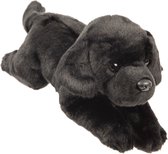 Pluche knuffeldier hond - zwarte labrador - 30 cm - huisdieren thema
