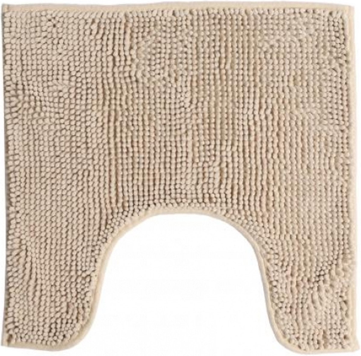 Urban Living WC/Toilet Badkamerkleedje/badmat - voor op de vloer - beige - 49 x 49 cm