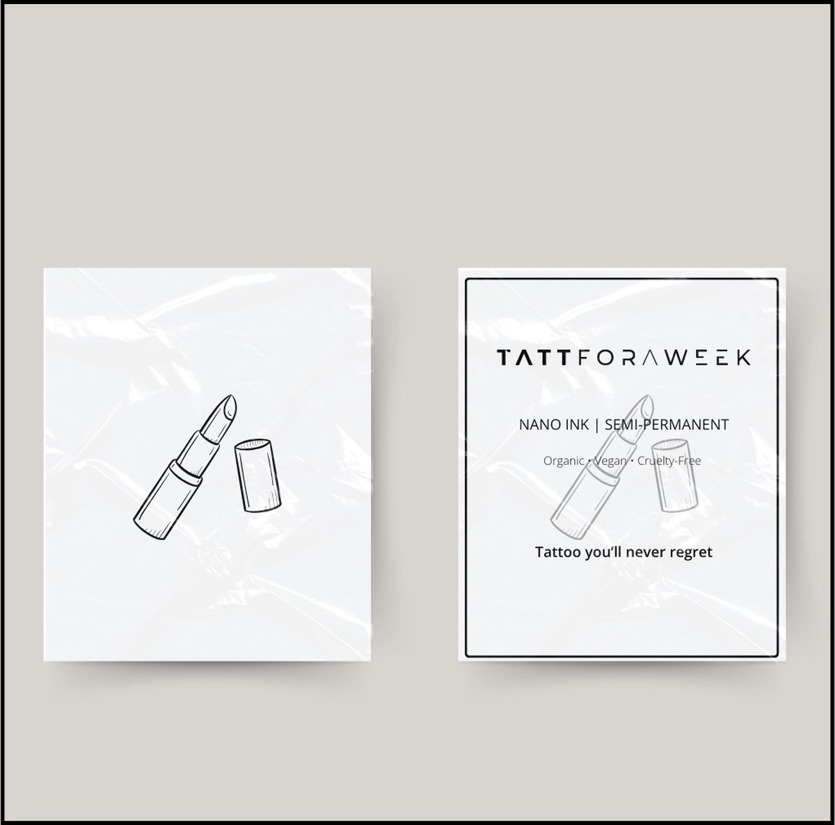 Tijdelijke tattoo lipstick | Neptattoo volwassenen | Tijdelijke tattoo voor volwassenen | Temporary tattoo | Plaktattoos voor volwassenen | Neptattoos | Probeer zorgeloos een tattoo | tattforaweek
