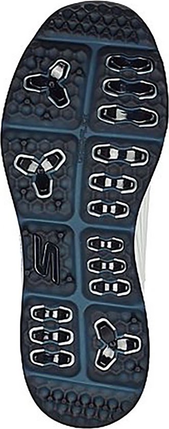 Fenlern Golfschoenen voor heren, antislip, lichte outdoor golfschoen met spikes voor mannen, golftraining, wit blauw, 43 EU