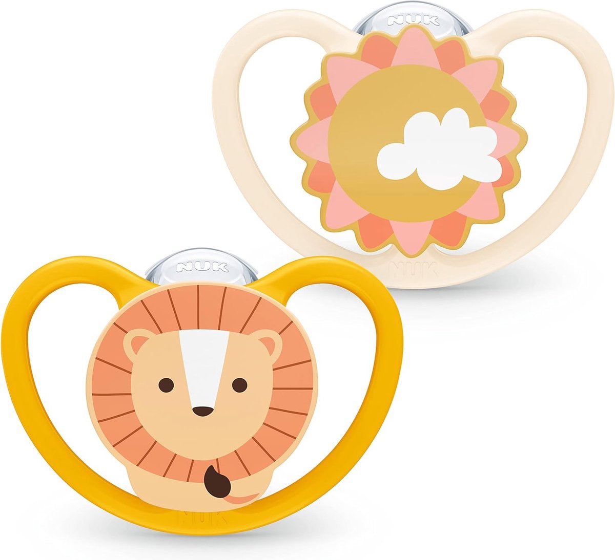 Goedkoopste NUK | Space | fopspeen met extra ventilatie | leeuw en zon | 6-18 maanden