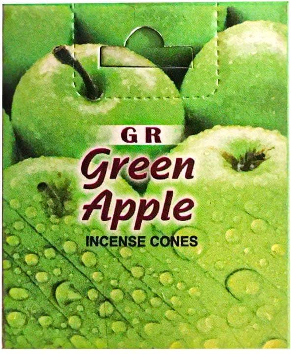 Wierookkegels 'Green Apple', GR, 10 cones (20 gram)