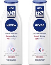 NIVEA Body Lotion - Repair & Care - 2 x 400 ml
