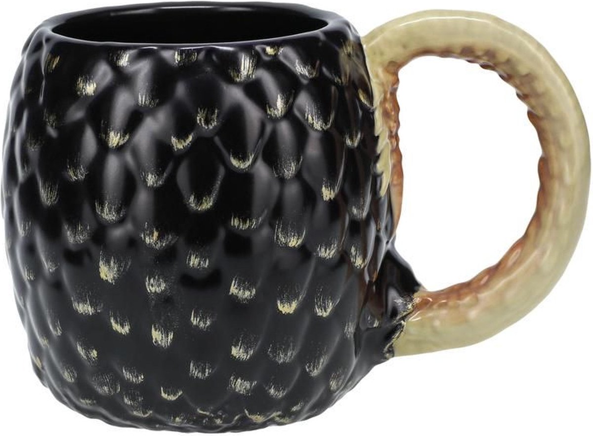 Paladone Dragon Egg Keramische Mok - 500 ml, Goud&Zwart
