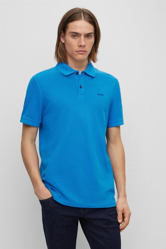 Hugo Boss polo manches courtes bleu bol