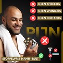 Man met handdoek houdt scheerapparaat vast. 'Geen sneetjes', 'Geen wondjes', 'Geen irritaties'.