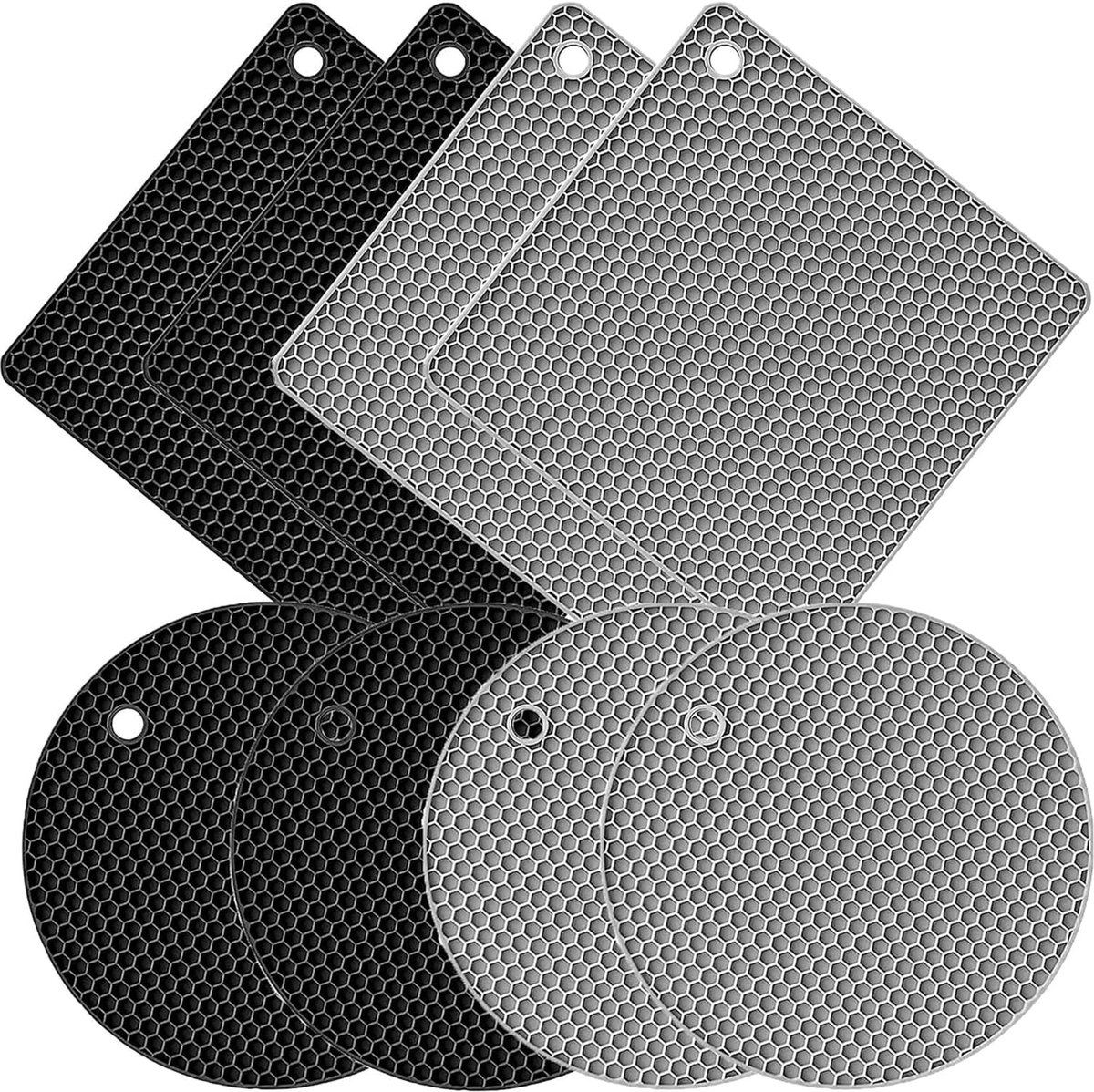Onderzetter onderzetter pot hittebestendig silicone 8 stuks (A)