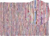 BARTIN - Laagpolig vloerkleed - Kleur/Wit - 140 x 200 cm - Polyester