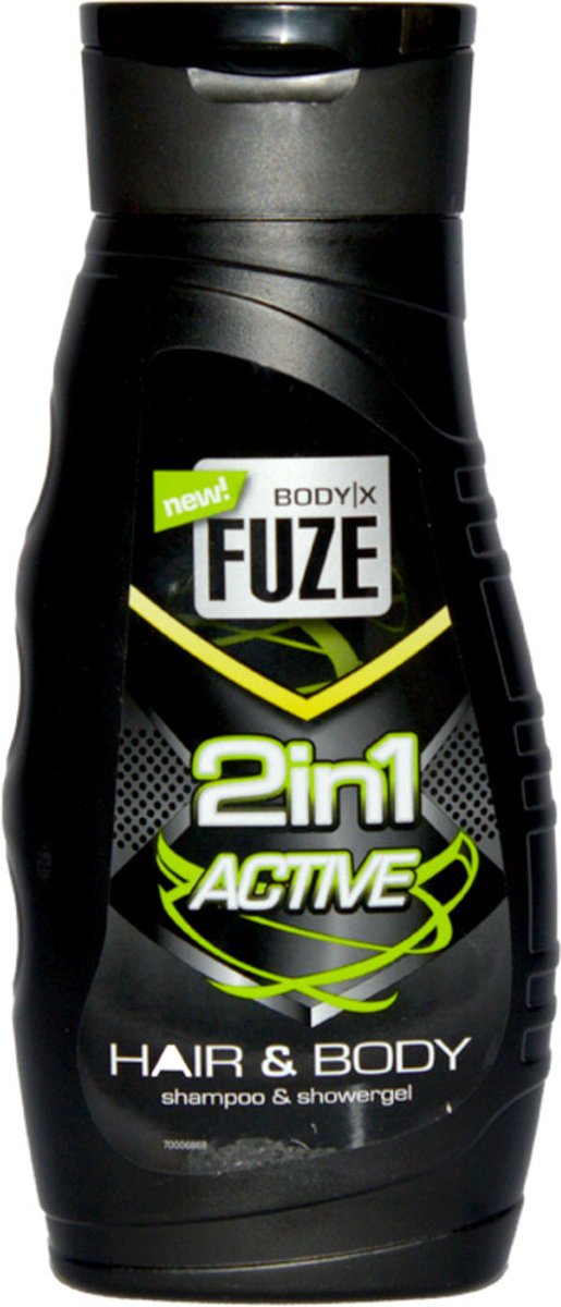 Body-X Fuze Douchegel Hair & Body Active - 12 x 300 ml - Voordeelverpakking