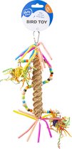 Duvoplus - Speelgoed Voor Dieren - Vogel - Kleurrijke Spiraal Hanger In Stro 25,5x12,7x3,3cm Meerkleurig - 1st