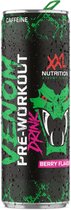 XXL Nutrition - Venom Pre-Workout Drink - Krachttraining Supplement Pre Workout - Cafeïne, Beta-Alanine, Arginine & Taurine - Berry Flavor - 1 Blikje