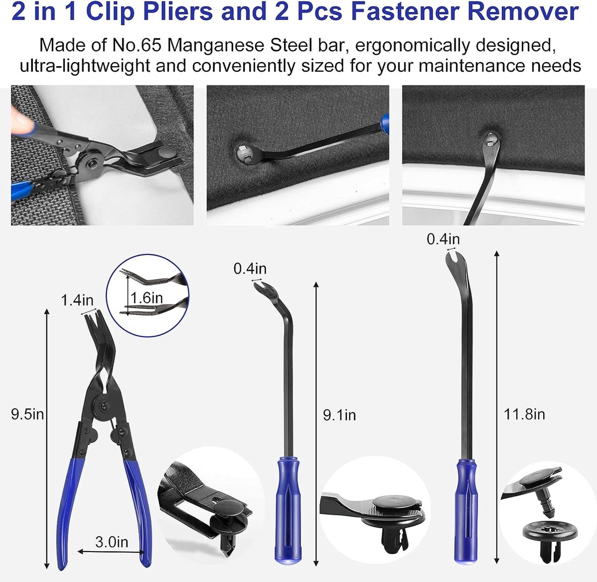 1x Kit d'outils a Levier de retrait de moulures pour voiture