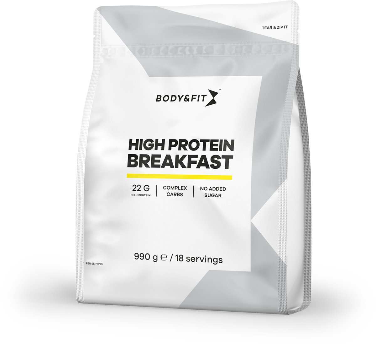 Goedkoopste Body & Fit High Protein Breakfast - Maaltijdshake - Eiwitshake / Proteine Poeder - Vanille - 990 gram (18 shakes