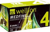 Wellion MEDfine plus pennaalden 4 mm (100)