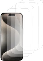 4x Screenprotector geschikt voor iPhone 15 – Gehard Glas - Proteqt+