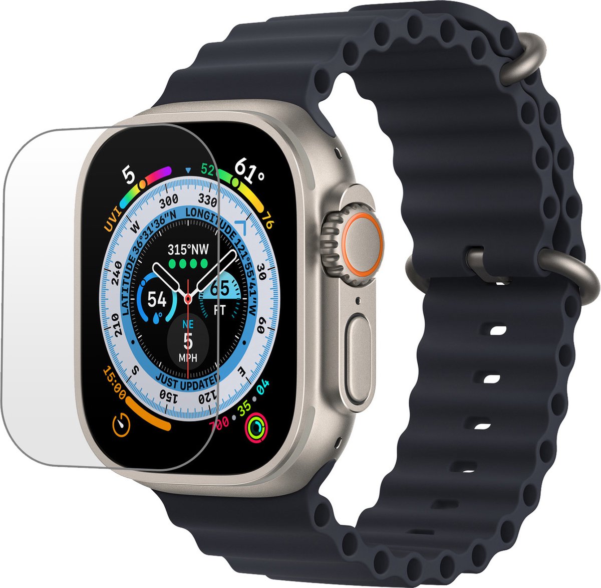 Screenprotector Geschikt voor Apple Watch Ultra 2 Screenprotector Tempered Glass Beschermglas - Screenprotector Geschikt voor Apple Watch Ultra 2 (49 mm) Screen Protector