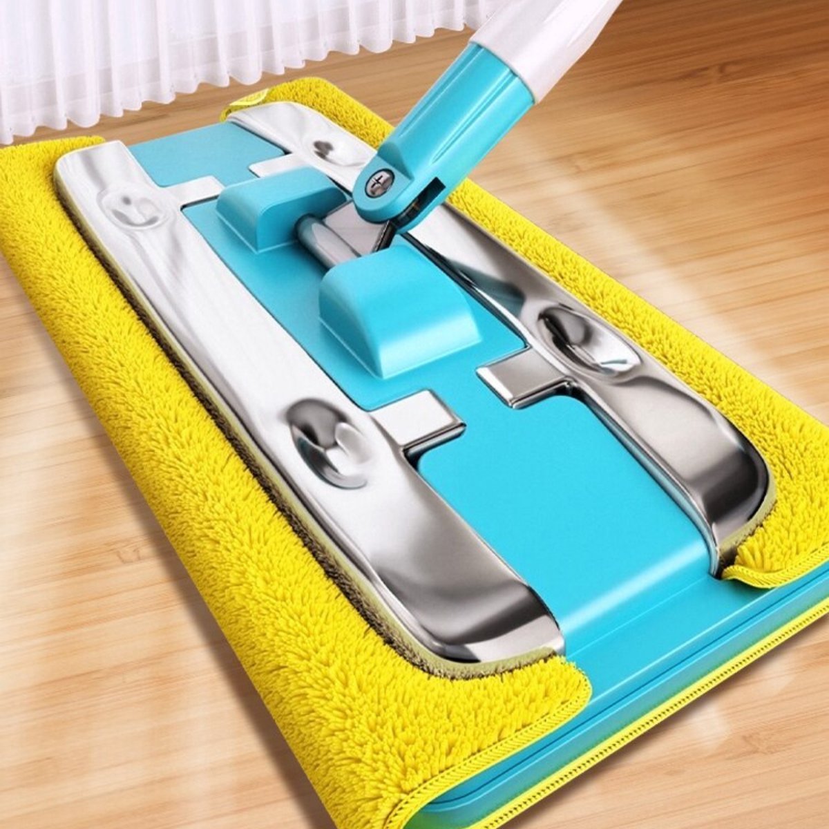Happyment Dweilsysteem - Dweilsysteem Met Wringer - Dweilset - Dweilstok - Mop Set - Mopsysteem thumbnail 3