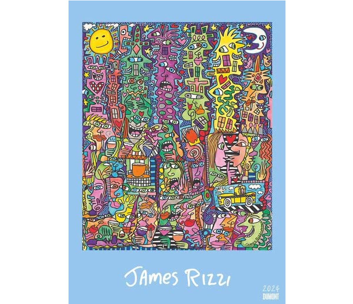 James Rizzi 2024 - Kunst-Kalender - Poster-Kalender - 50x70