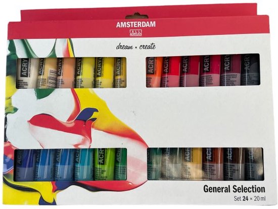 Amsterdam Peinture acrylique Coffret cadeau 20 ml, Multicolore